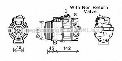 AVA QUALITY COOLING msk637 -  Компрессор, кондиционер